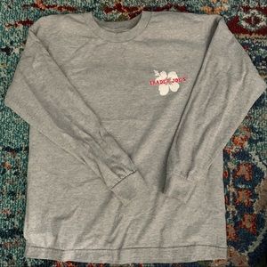 long sleeve gray trader joe’s shirt size small